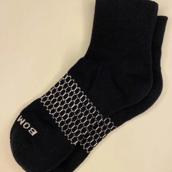 [6 pack] Bombas Classic Marl Quarter - Navy Socks Medium - Picture 5 of 6